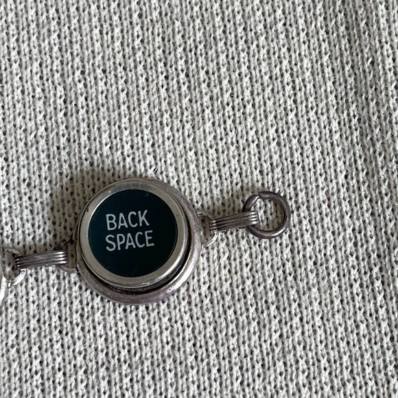 One-of-a-Kind Cash-Register Key Bracelet • Mixed Vintage Keys • 7½″ Silver-Tone - Picture 3 of 7